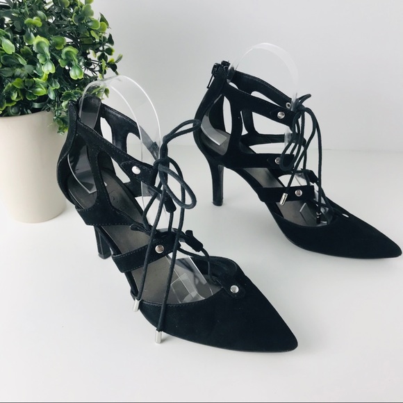 New Guess | lace up heels pointy toe - Picture 6 of 6